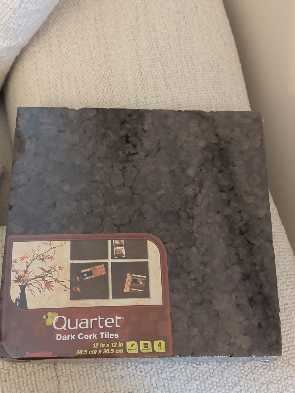 Quartet Dark Cork Tiles - Dark Brown 4 Pack